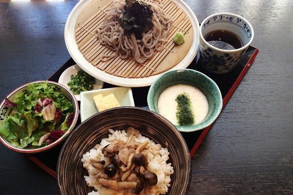 鴨麦とろとせいろ蕎麦